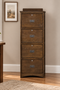 Pre-Order Mission Solid Oak 4 Drawer File Cabinet - Walnut