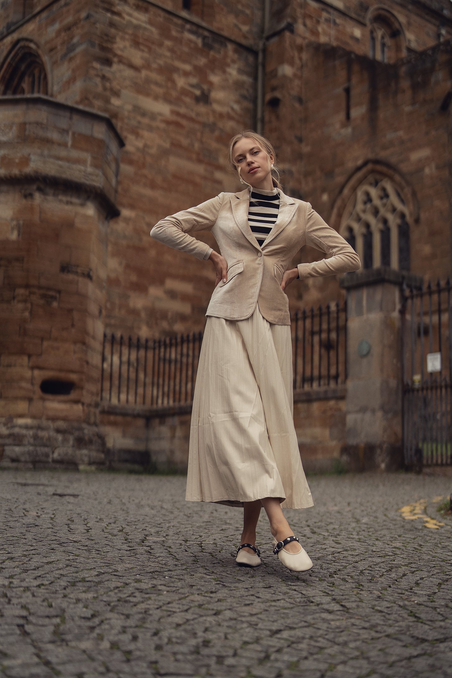 Chenille Blazer-Ivory-0
