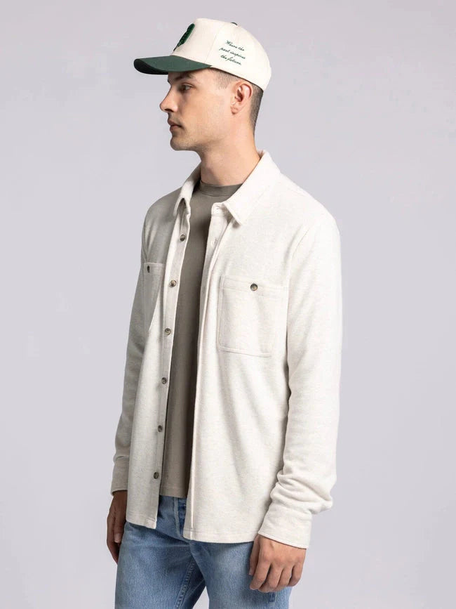 Clark Shirt - Long Sleeve Button Up  HEATHER OATMEAL