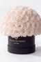 Classic Black Superdome Box | White Roses