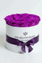 Classic White Box | Bright Purple Roses