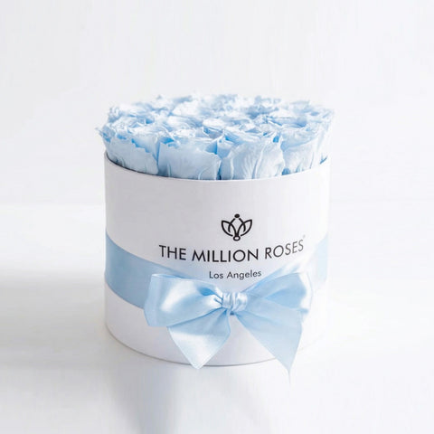 Classic White Box | Light Blue Roses