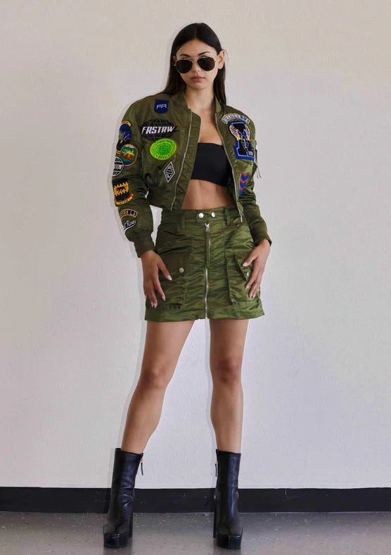 Coexist Multi Patches MA-1 Jacket - Olive