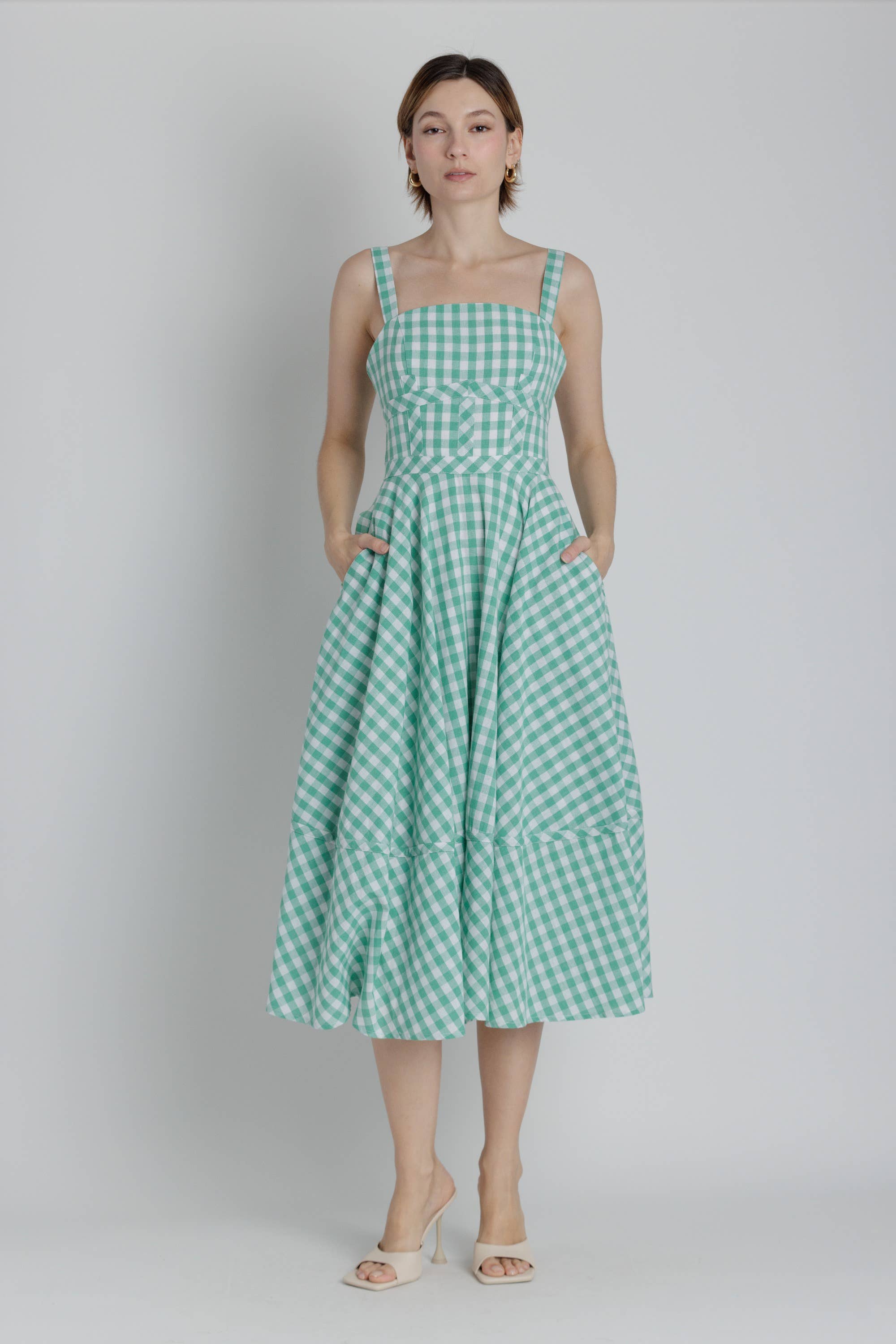 Corset Binding Midi Dress