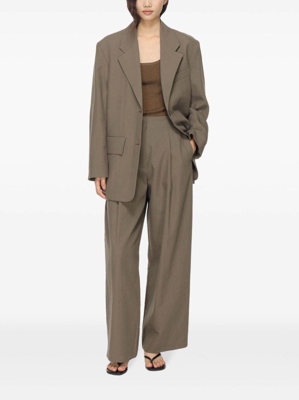 Cotton Blend Brown Blazer for Comfort and Breathability