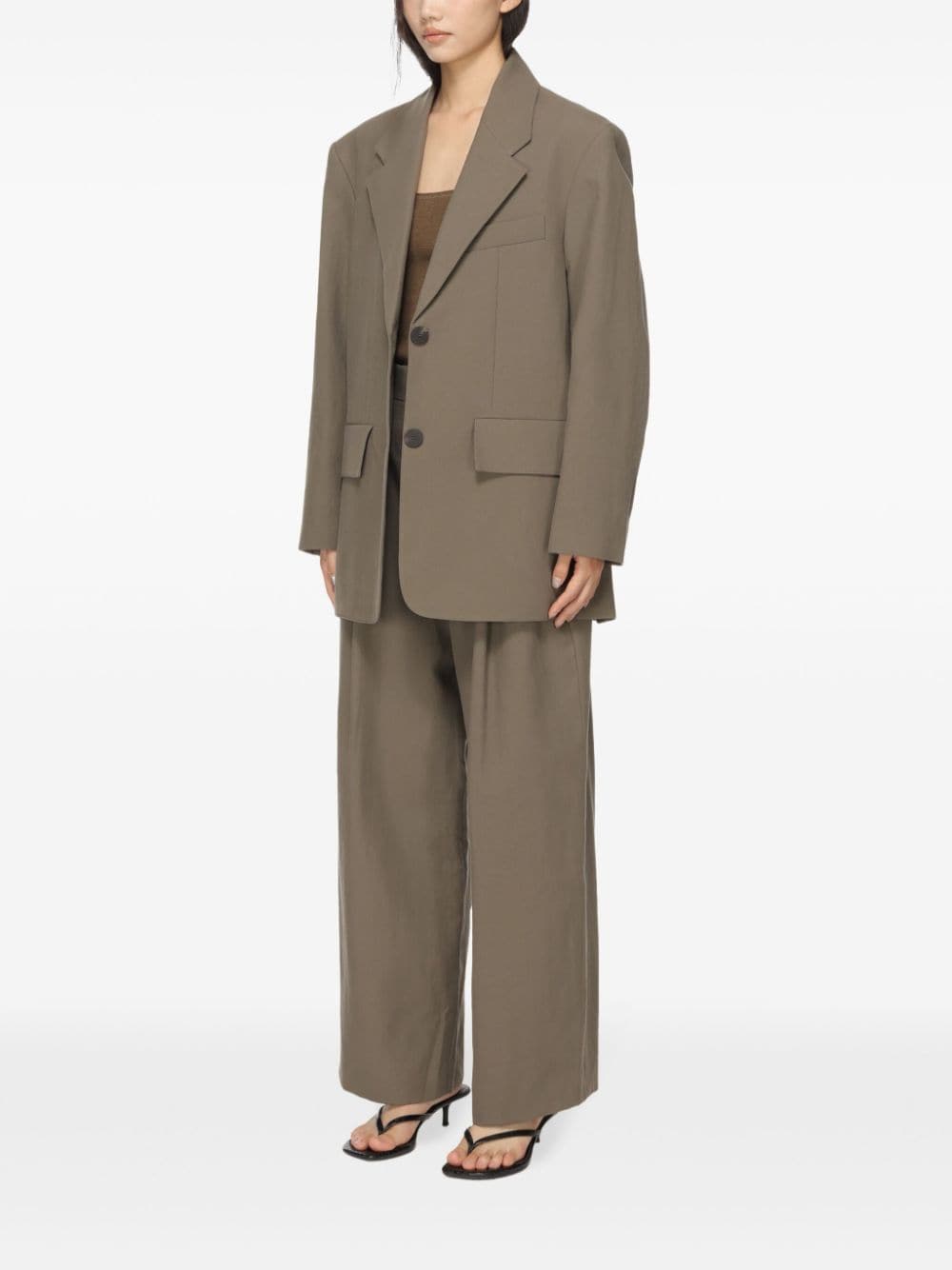 Cotton Blend Brown Blazer for Comfort and Breathability