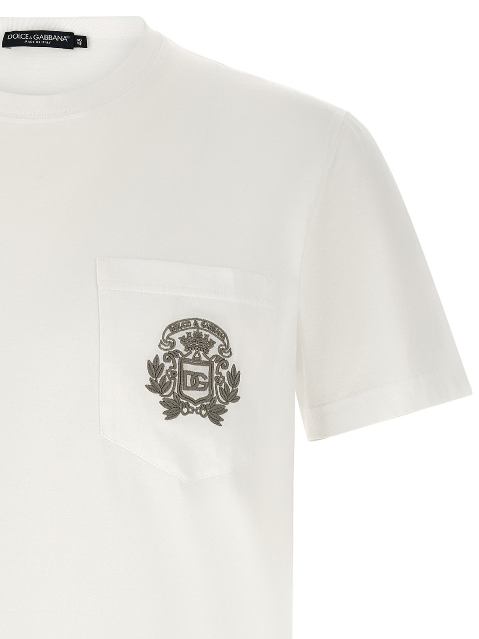 Cotton Embroidered Crew Neck T-Shirt for Comfort
