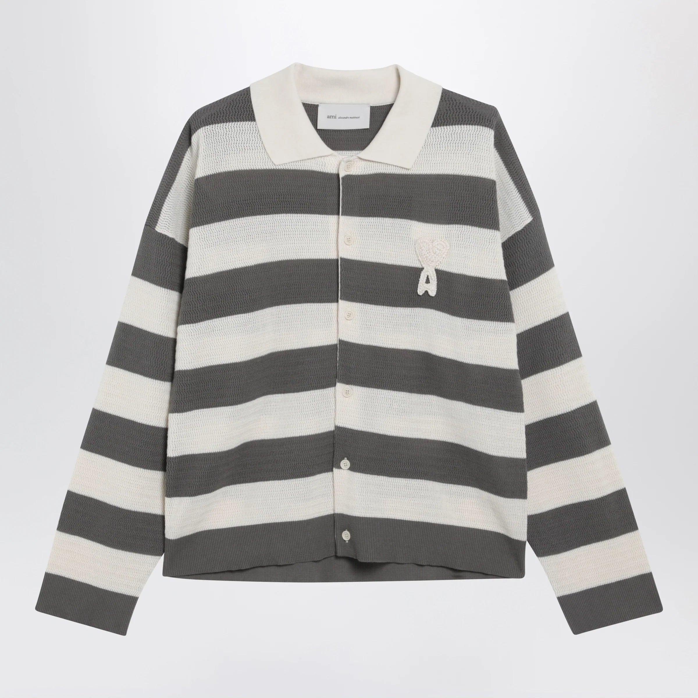 Cotton Knit Striped Cardigan for Everyday Comfort