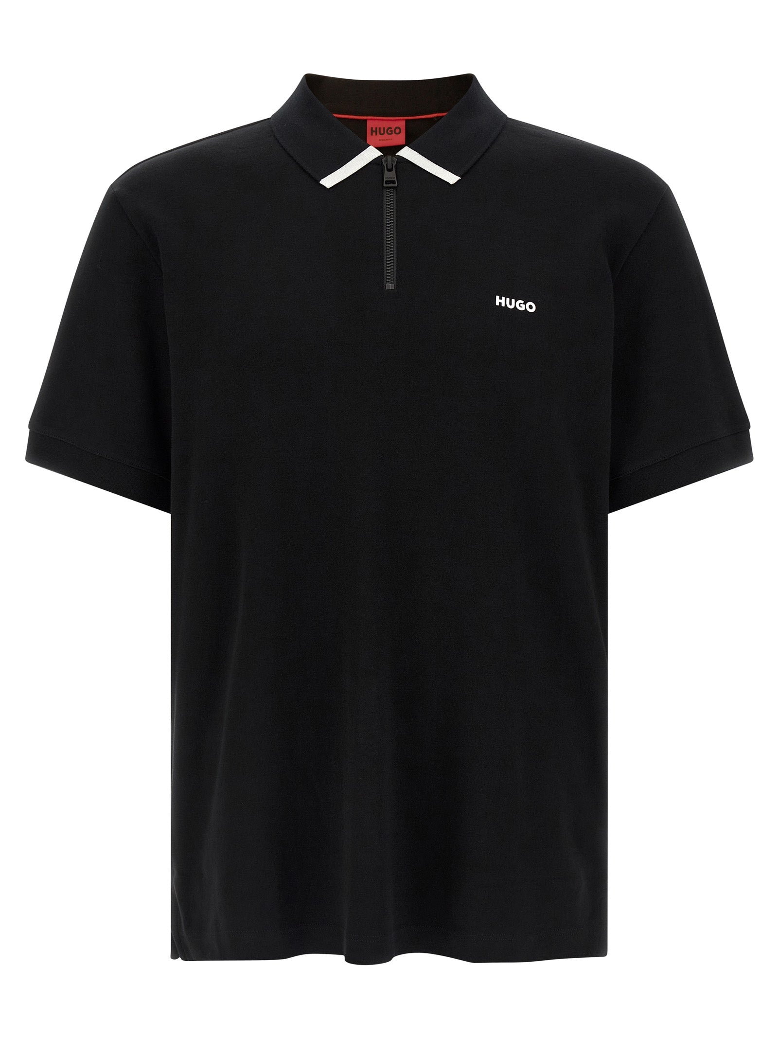 Cotton Stretch Polo Shirt with Breathable Zip