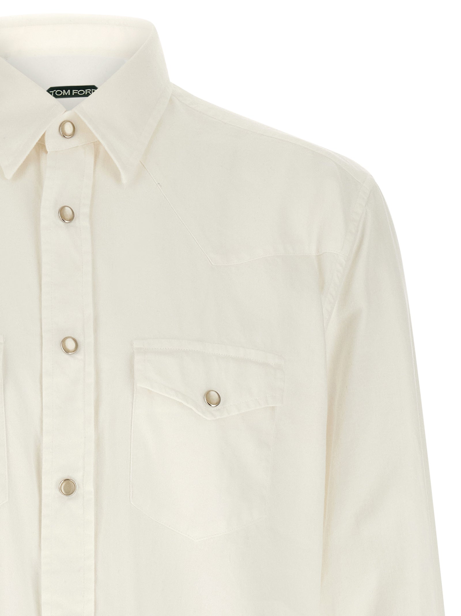 Cotton Western Shirt with Snap Buttons