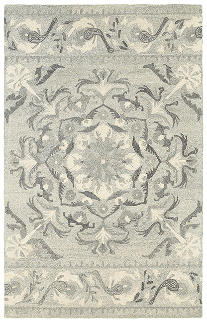 Medalia Craft Rug Grey/Green/White