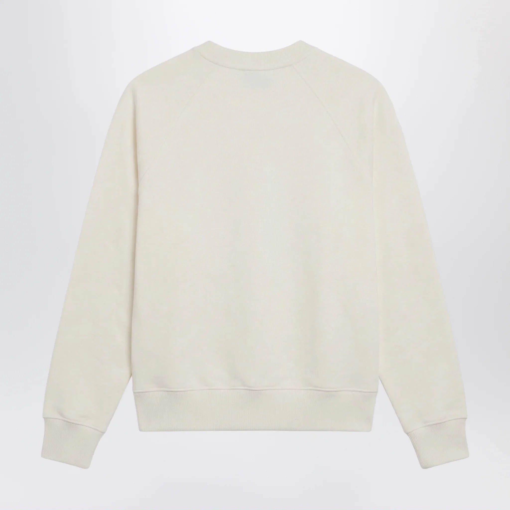 Cream Cotton Crewneck Sweatshirt for Everyday Comfort