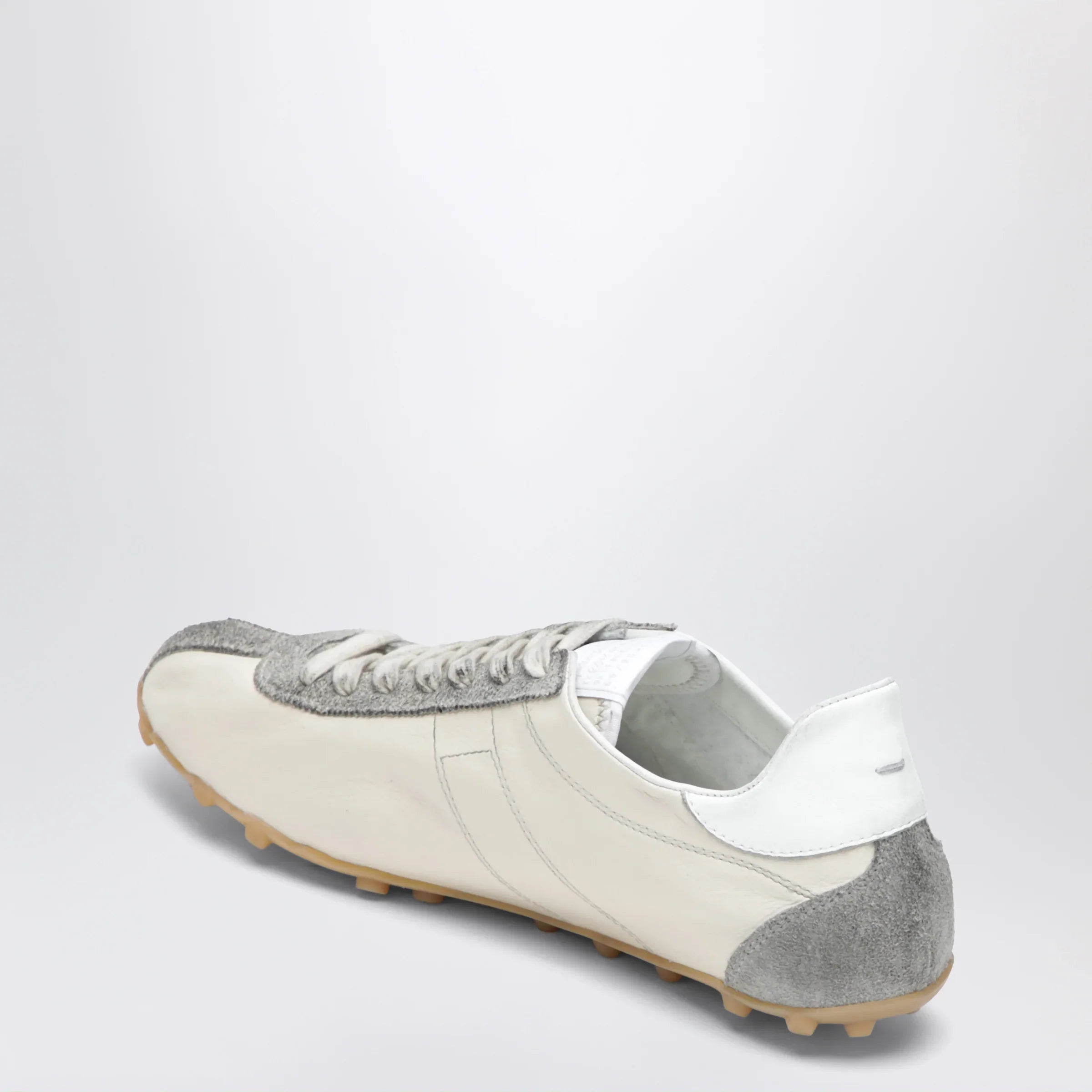 Cream Leather & Vintage Suede Sneakers for Everyday Comfort