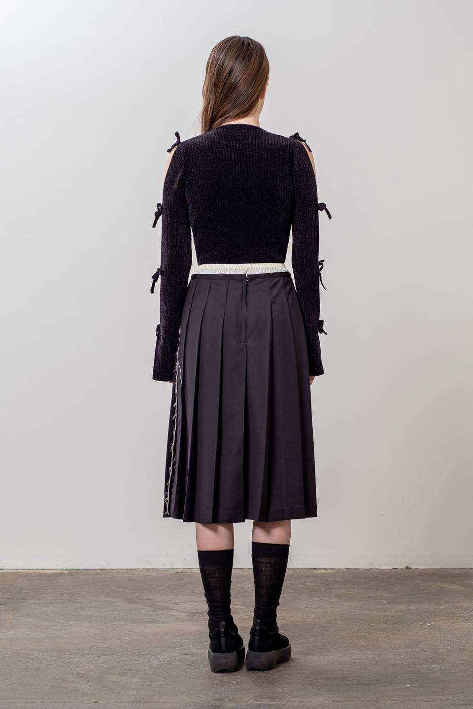 Cut-Out Ribbon Sweater