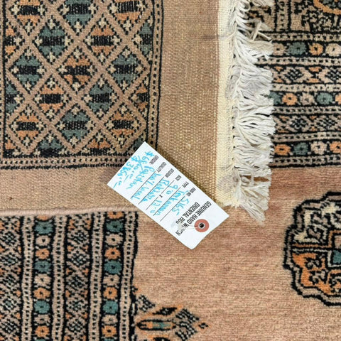 Hand-Knotted Pakistani Bokhara Rug – 100% Wool, size 9' x 12'