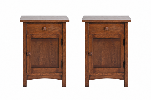 Mission 1 Door 1 Drawer Nightstand - Walnut stain