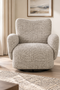 Atlas Modern Fabric Swivel Arm Chair