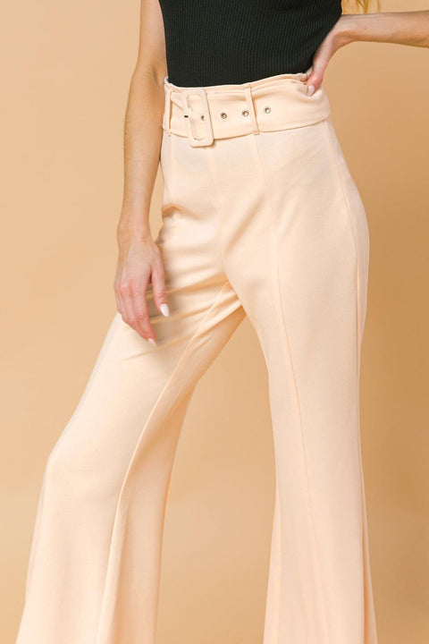 COUNTDOWN THE HOURS WOVEN FLARED PANTS