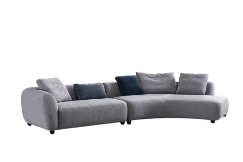 Luna Collection Modern Sectional Fabric Sofa – 154"