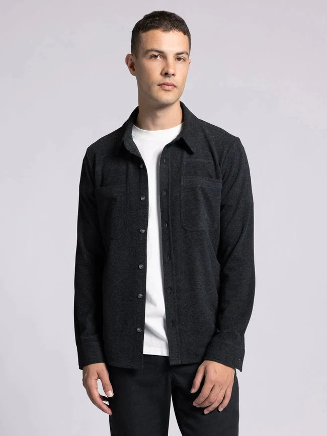Discovery Shirt - Long Sleeve Button Up  BLACK HEATHER