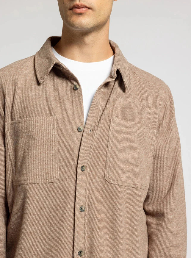 Discovery Shirt - Long Sleeve Button Up  CLOVE HEATHER