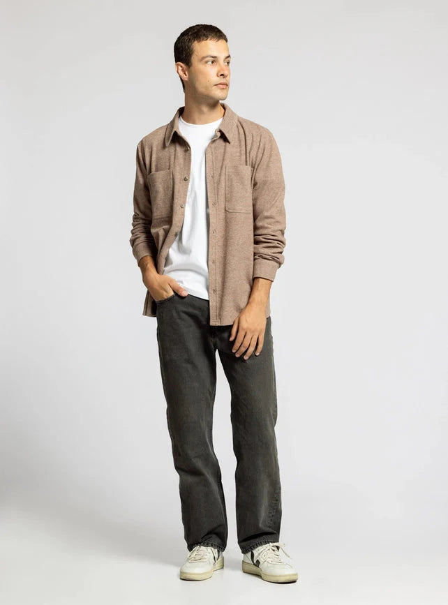 Discovery Shirt - Long Sleeve Button Up  CLOVE HEATHER