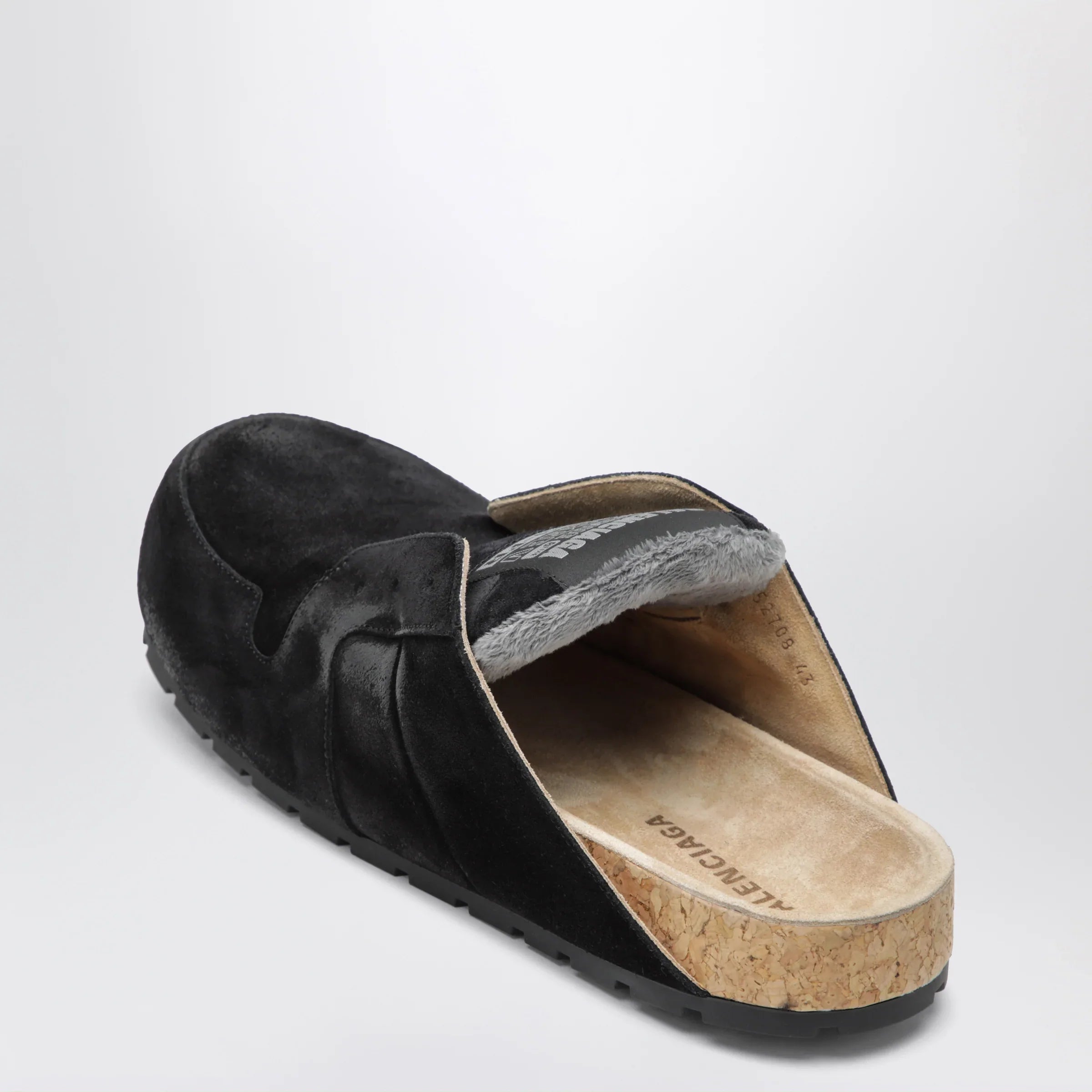 Distressed Calf Suede Slip-On Mules