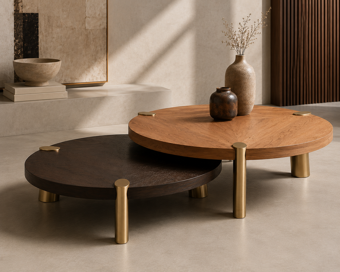 Dual Wood Nesting Coffee Table