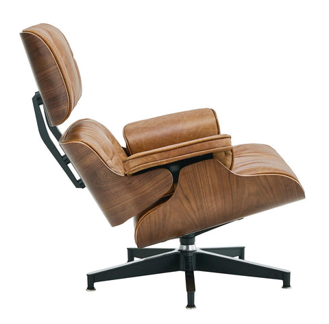 Luxury Lounge / Office Chair with Ottoman – Top Grain Leather