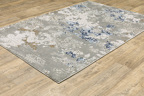 Fusion Easton Rug Blue/Grey/White