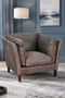 Kenmore Leather Arm Chair - Grey