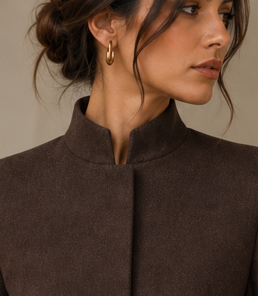 STAND COLLAR WOOL BLAZER