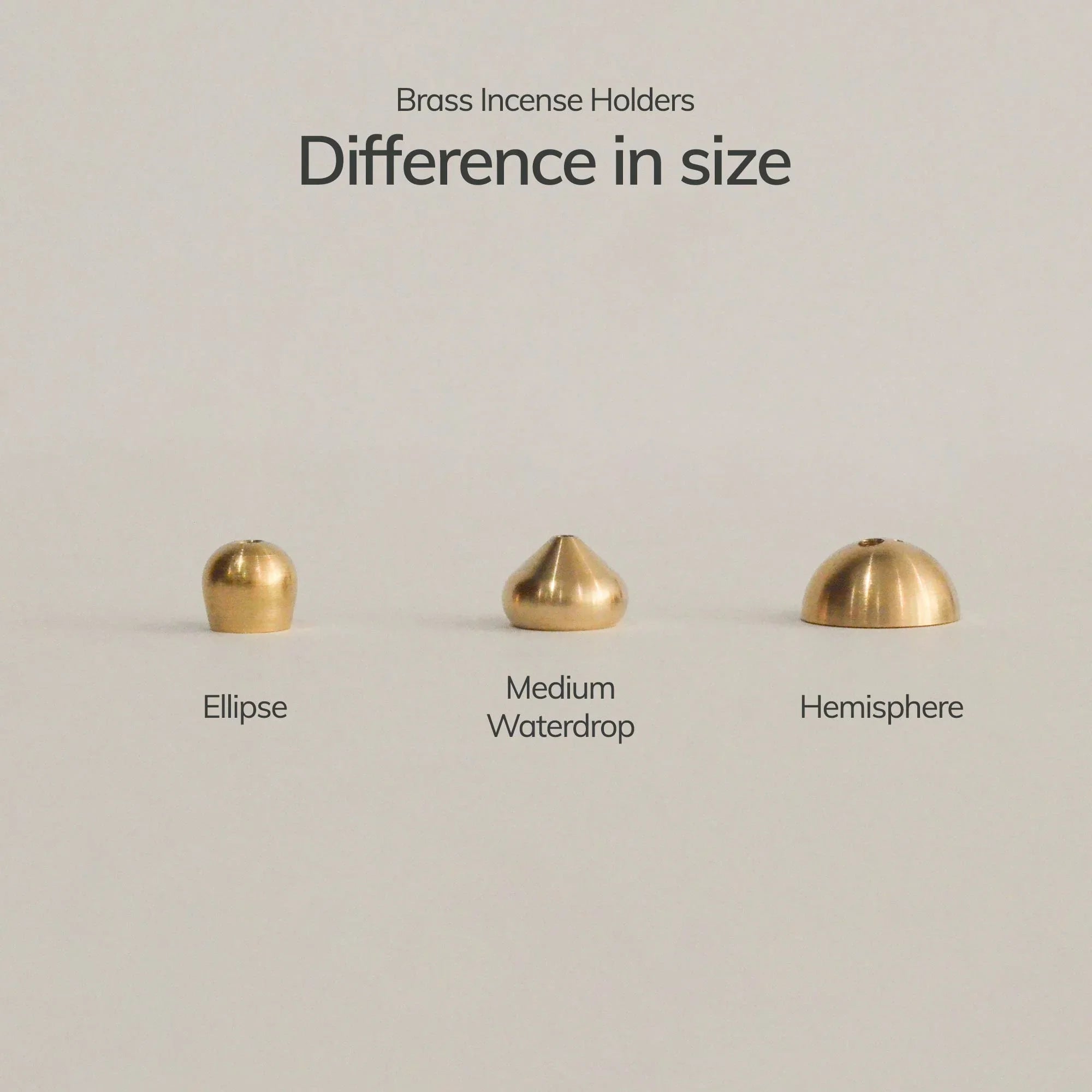 Ellipse Brass Incense Holder