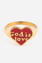 Enamel God is Love Ring