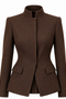 STAND COLLAR WOOL BLAZER