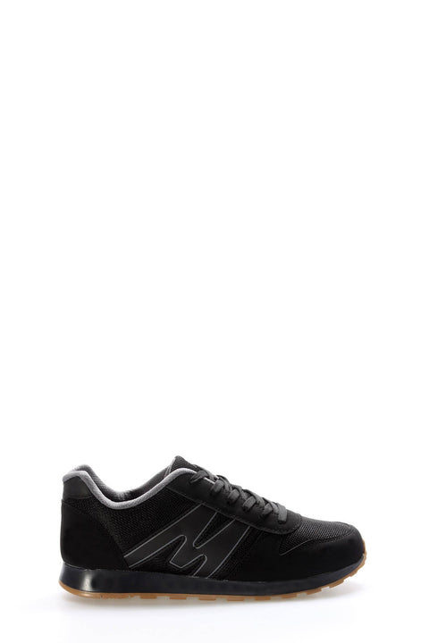 Black Panelled Sport Sneakers for Men | Wessi