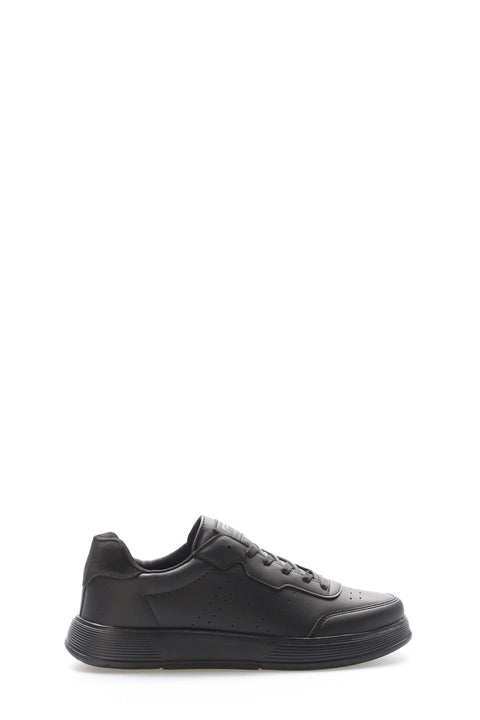 Black Perforated Panel Sneakers for Men | Wessi
