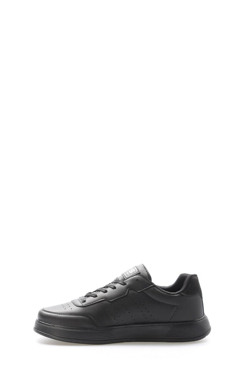 Black Perforated Panel Sneakers for Men | Wessi