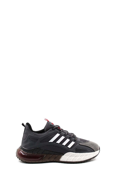 Men's Grey and Black Athletic Running Sneakers - Wessi