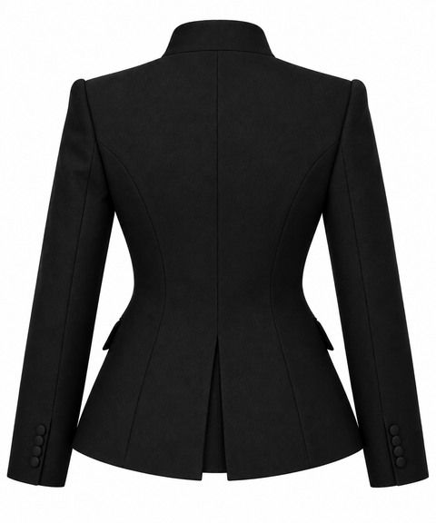 STAND COLLAR WOOL BLAZER
