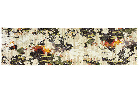 Fusion Contemporary Rug Tan / Cream / Gray / Black / Burnt Orange