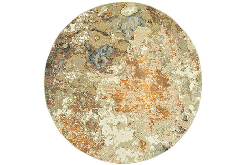 Fusion Contemporary Rug - Tan / Orange / Gray