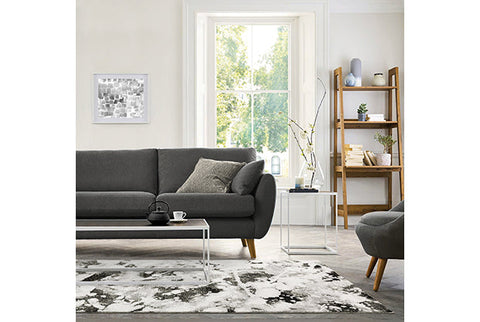 Fusion Contemporary Rug - Gray / Black / White