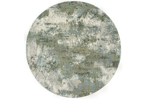 Fusion Contemporary Rug - Olive / Gray / Tan / Gray Blue