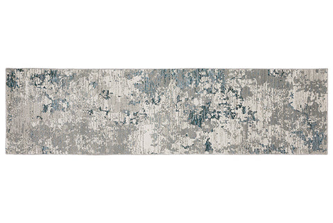 Fusion Contemporary Rug - Gray / Denim Blue / Beige