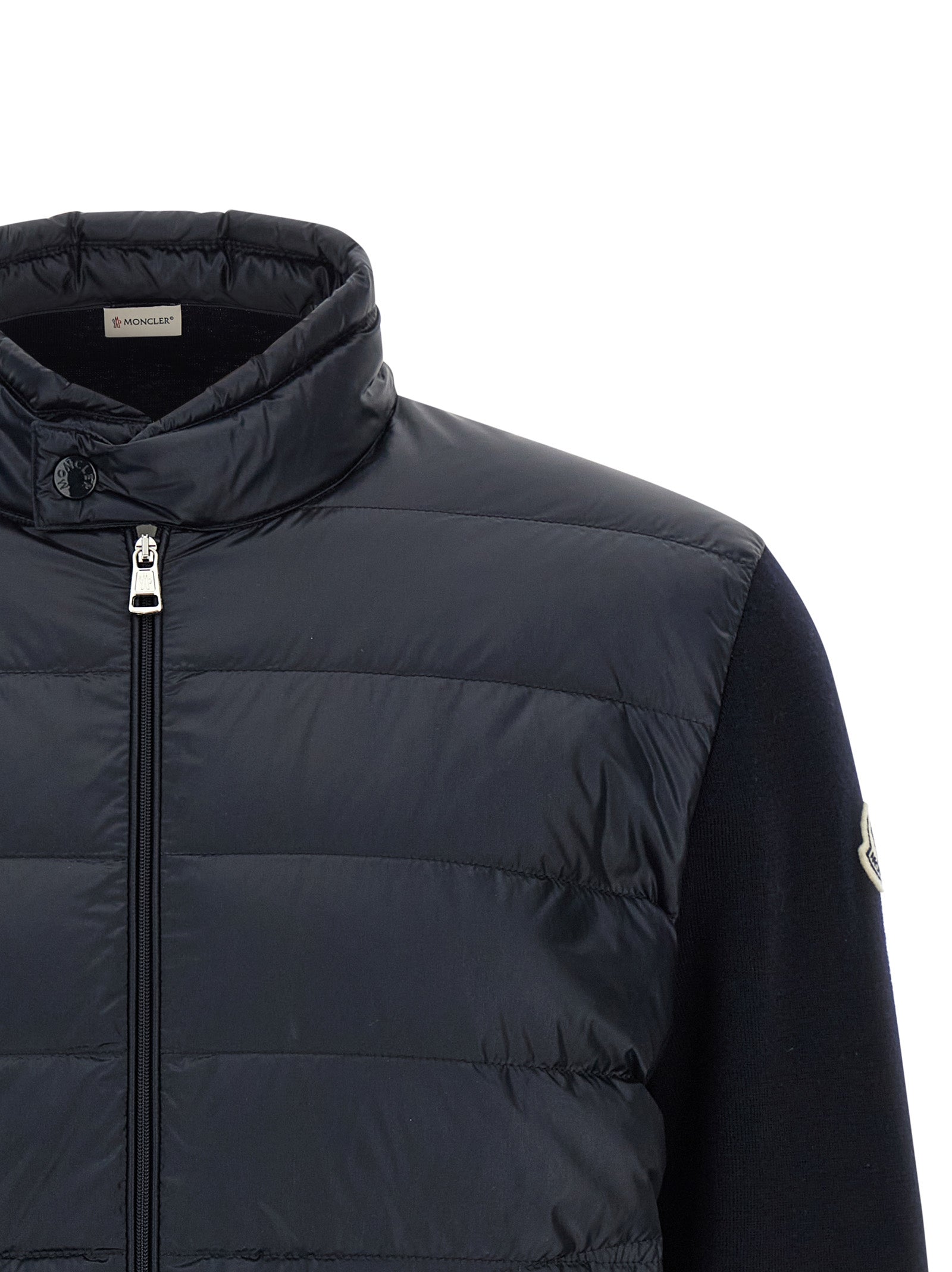 Extra-Fine Wool Padded Cardigan for Comfort