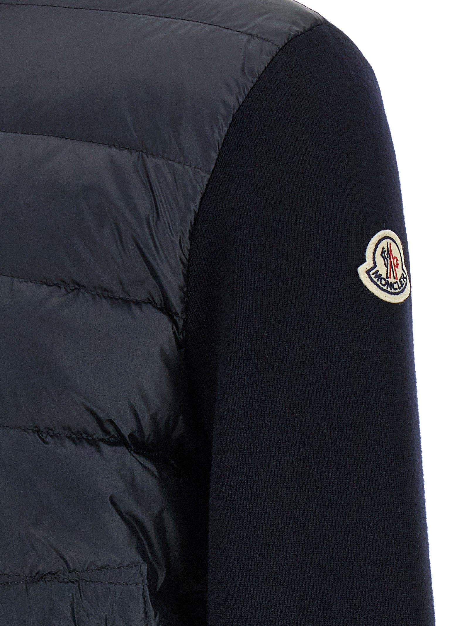 Extra-Fine Wool Padded Cardigan for Comfort