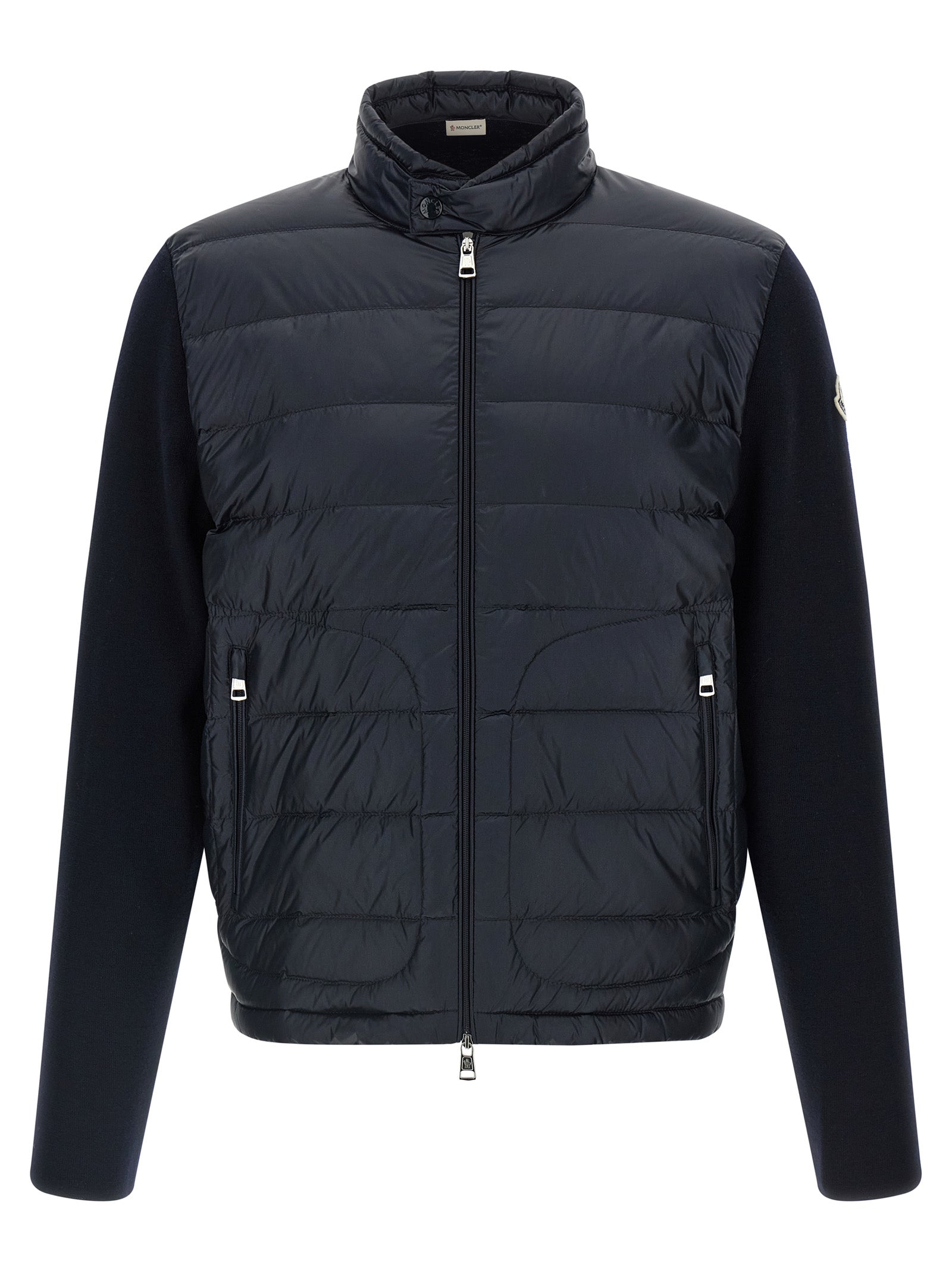 Extra-Fine Wool Padded Cardigan for Comfort