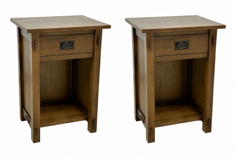 Mission Solid Quarter Sawn Oak 1 Drawer End Table - Model A27