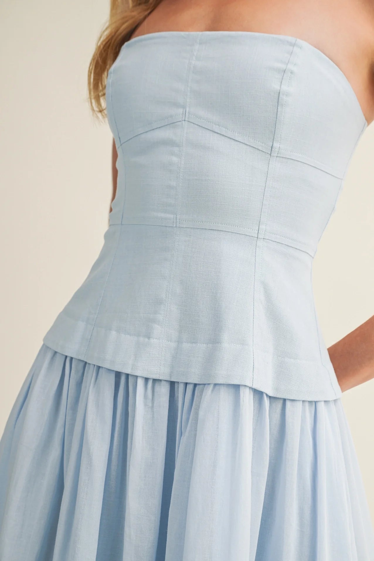 Strapless Corset Bodice Full Skirt Dress